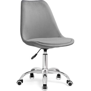 Компьютерное кресло Kolin металл/велюр, хром/серый 49x56x79 см