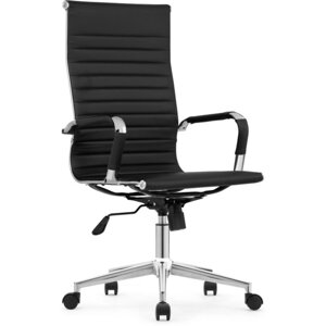 Компьютерное кресло Reus pu металл/экокожа, хром/черный 55x67x107 см