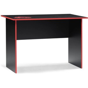 Компьютерный стол Эрмтрауд ЛДСП, черный/красный 60x110x75 см