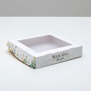 Кондитерская упаковка, коробка с ламинацией «Nature», 20 х 20 х 4 см