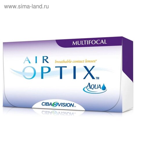 Контактные линзы Air Optix Aqua Multifocal, средняя, 1,5/8,6, в наборе 3 шт