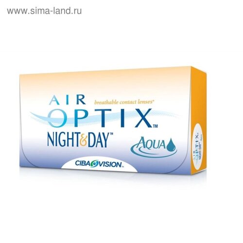Контактные линзы Air Optix Night&Day Aqua , 3/8,4, в наборе 3 шт