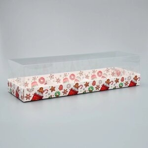 Коробка для для муссовых пирожных «С Новым годом», сладости, 27 х 8.6 х 6.5 см