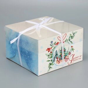 Коробка для капкейка «Яркого Нового года», шар, 16 16 10 см