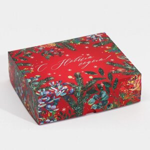 Коробка для кондитерских изделий «С новым годом!17 20 6 см