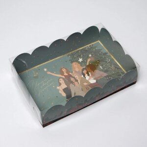 Коробка для кондитерских изделий с PVC крышкой «Девчата», 20 30 8 см