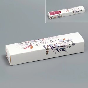 Коробка для конфет, кондитерская упаковка, 5 ячеек, «Венок», 5 х 21 х 3.3 см