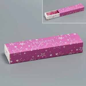Коробка для конфет, кондитерская упаковка «Present», 5 х 21 х 3.3 см