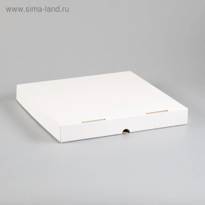 Коробка для пиццы, белая, 30 х 30 х 4 см