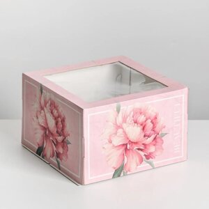 Коробка для торта, кондитерская упаковка «Beautiful», 30 х 30 х 19 см