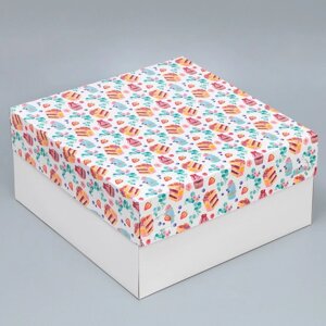 Коробка для торта, кондитерская упаковка «Сладости», 31 х 31 х 15 см