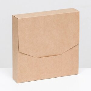 Коробка конверт крафт, 18 х 18 х 4 см