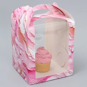 Коробка под торт, кондитерская упаковка, «Пастель», 15 х 15 х 18 см