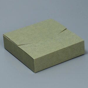 Коробка подарочная складная конверт, упаковка, «Оливковая», 15 х 15 х 4 см