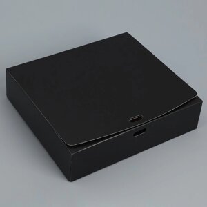 Коробка подарочная складная, упаковка, «Чёрная», 20 х 18 х 5 см, БЕЗ ЛЕНТЫ