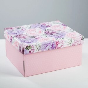 Коробка подарочная складная, упаковка, «Цветочная сказка», 31,2 х 25,6 х 16,1 см