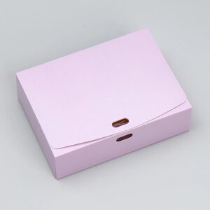 Коробка подарочная складная, упаковка, «Лавандовая», 16.5 х 12.5 х 5 см, БЕЗ ЛЕНТЫ