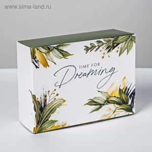 Коробка подарочная складная, упаковка, «Time for dreaming», 20 х 15 х 8 см