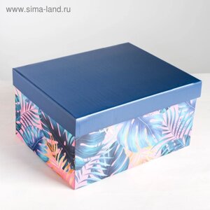 Коробка подарочная складная, упаковка, «Tropical», 31,2 х 25,6 х 16,1 см