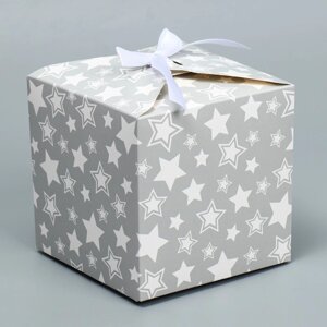 Коробка подарочная складная, упаковка, «Звёзды», 12 х 12 х 12 см