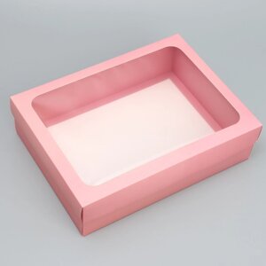 Коробка подарочная, упаковка, «Розовая», 32 х 24 х 9 см