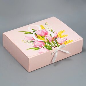 Коробка подарочная, упаковка, «С 8 марта», 31 х 24.5 х 8 см