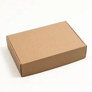 Коробка самосборная, бурая, 36,5 х 25,5 х 9 см