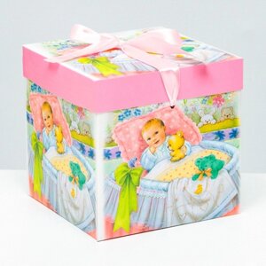 Коробка Самосборная "Детская" Девочкам 15х15х15 см