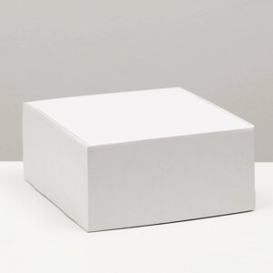 Коробка самосборная, крафт, белая 25 х 25 х 12 см