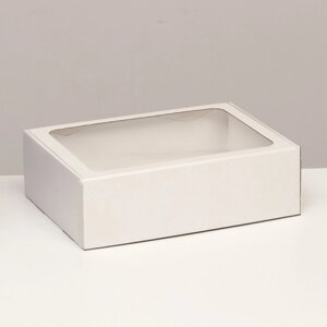 Коробка самосборная с окном, белая, 31 х 22 х 9,5 см набор 5 шт