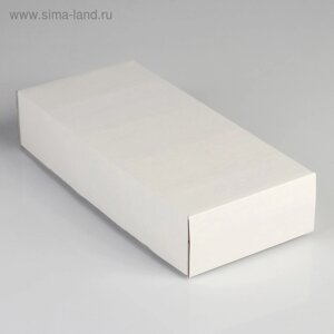 Коробка сборная без печати крышка-дно белая без окна 24 х 11,5 х 4,5 см