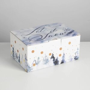 Коробка складная «Let it snow», 22 15 10 см