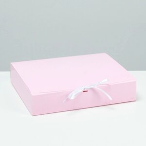 Коробка складная, розовая, 25 х 20 х 5 см