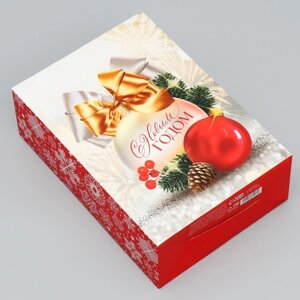 Коробка складная «С Новым годом», шар 16 23 7.5 см