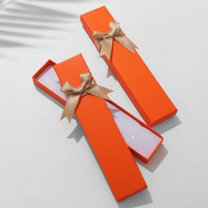 Коробочка подарочная под браслет/цепочку/часы «Контраст» 2142,5, цвет оранжевый