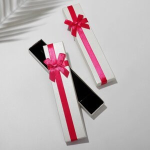Коробочка подарочная под браслет/цепочку/часы «Малина», 214, цвет бело-розовый