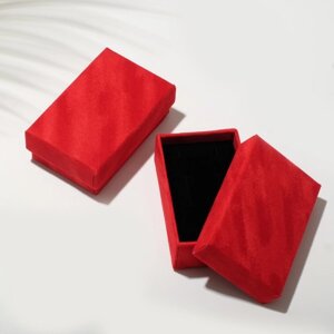 Коробочка подарочная под набор «Бархат», 58 (размер полезной части 4,77,7 см), цвет красный