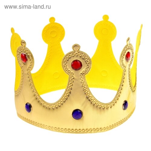 Корона «Королева», со стразами, цвет золотой