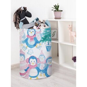 Корзина для игрушек «Семейство снеговиков, размер 40х60 см
