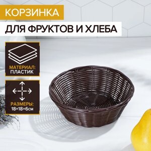 Корзинка для фруктов и хлеба Доляна «Шоко», 18186 см