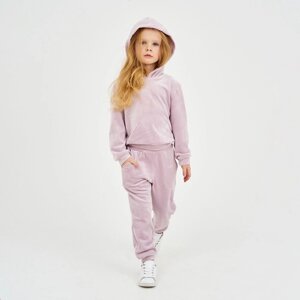 Костюм детский (толстовка, брюки) KAFTAN "Basic line" размер 32 (110-116см), лиловый