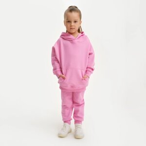 Костюм для девочки (худи, брюки) KAFTAN "Basic line", размер 32 (110-116), цвет розовый