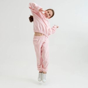 Костюм для девочки (худи, брюки) MINAKU: Casual Collection KIDS цвет персиковый, рост 110