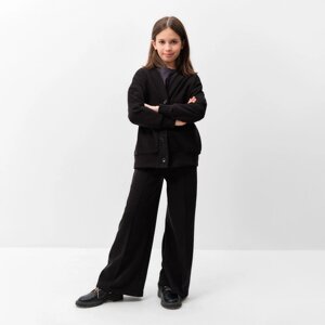 Костюм для девочки (кардиган, брюки) MINAKU цвет чёрный, рост 134 см