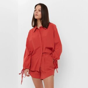 Костюм женский (блузка, шорты) MINAKU: Casual Collection цвет красный, размер 42