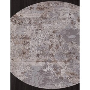 Ковёр круглый Karmen Hali Armina, размер 200x200 см, цвет grey/brown