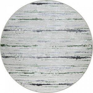 Ковёр круглый Kleopatra 38462A, размер 150x150 см, цвет green fls/l. grey
