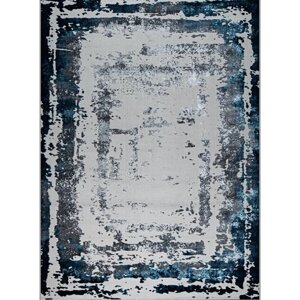 Ковёр прямоугольный Kleopatra 36897J, размер 150x300 см, цвет blue fls/l. grey
