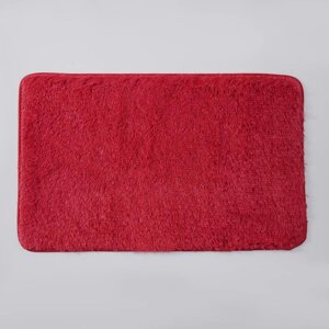 Коврик для ванной Доляна «Пушистик», 5080 см, цвет бордовый