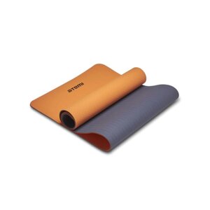 Коврик для йоги и фитнеса Atemi AYM13С, TPE, 173х61х0,4 см, серо-оранжевый